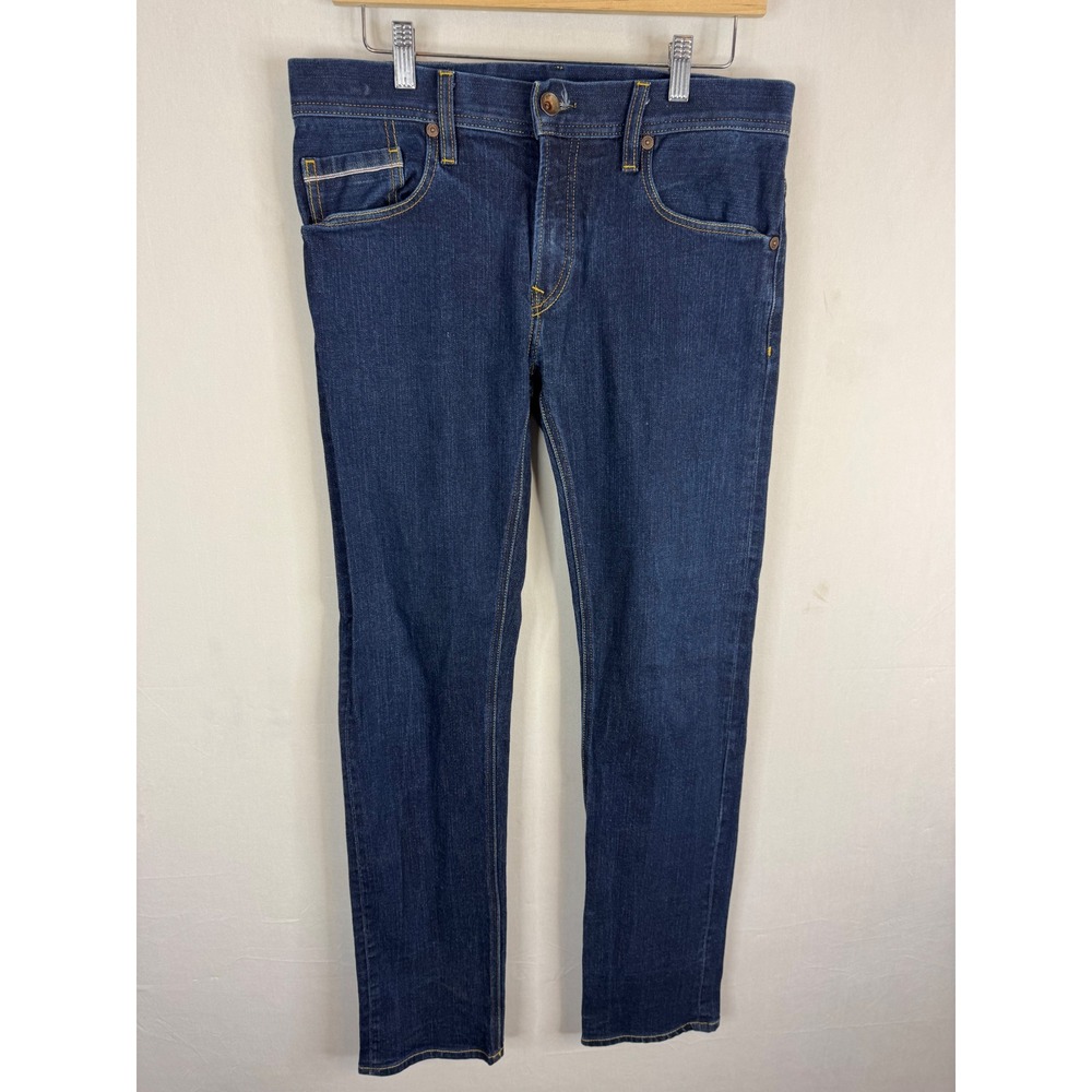 People for Peace Mens Selvedge Denim Jeans Dark Wash Made in USA Indigo‎ 33X34